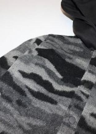 Фланелевая куртка-cорочка в клетку с шерстью f&amp;f 7-8 лет2 фото