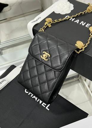 Сумка chanel  шкіра  коробка , пильовик , картки , стрічка , камея