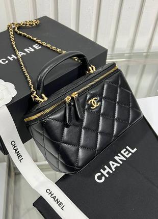 Сумка chanel кожа коробка, пыльник, карты, лента, камея