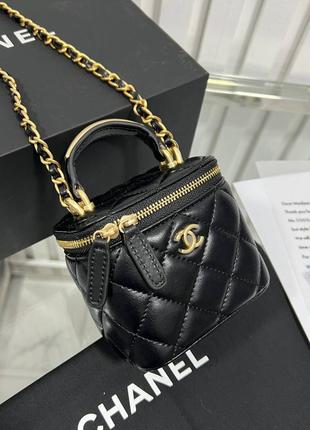 Сумка chanel кожа коробка, пыльник, карты, лента, камея