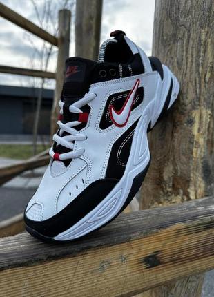 Nike m2k monarch з флісом (white & red) зимові