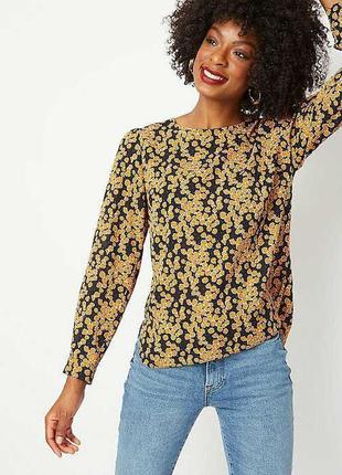 Стильная блуза в цветочный принт спинка на пуговицах3 фото