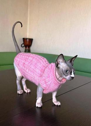Свитер для сфинкса. свитер для кота. одежда для собак и котов7 фото