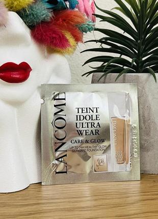 Оригінал пробник тональний крем lancome teint idole ultra wear care & glow foundation 120n