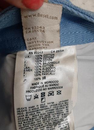 Новые голубые плотные джинсы diesel р. 48-50 (34/34) марокко10 фото