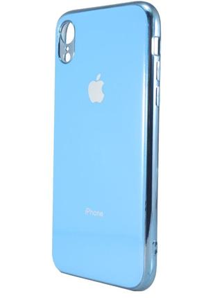 Чехол-накладка , бампер  sc154 для apple iphone xr (blue)1 фото