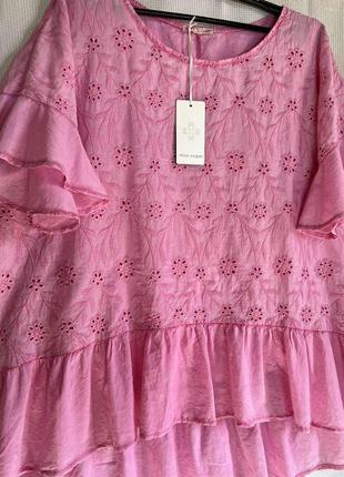 Шикарная натуральная блуза на пышные формы italy…2 фото