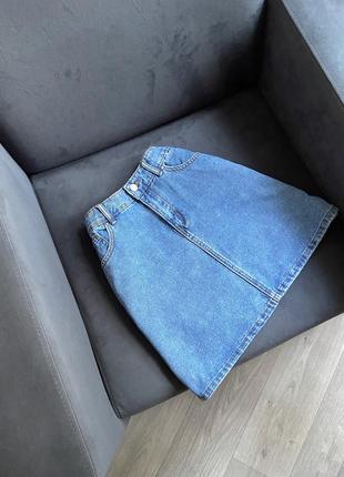 Стильная базовая джинсовая юбочка denim co1 фото