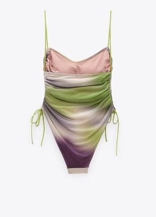 Printed tulle swimsuit розмір м2 фото