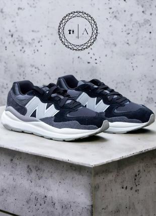 New balance 57/40 white greyblack magnet мужские кроссовки