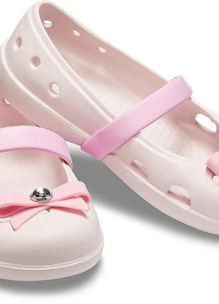 Балетки crocs kids keeley charm flat, р с8, eur24-25