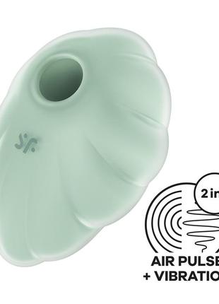 Вакуумный вибратор satisfyer cloud dancer (mint) + кольора 2