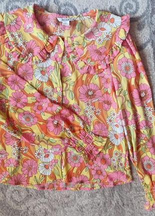 Блузка в квіти, ніжна, ретро стиль. monki. m, 170/96a.
