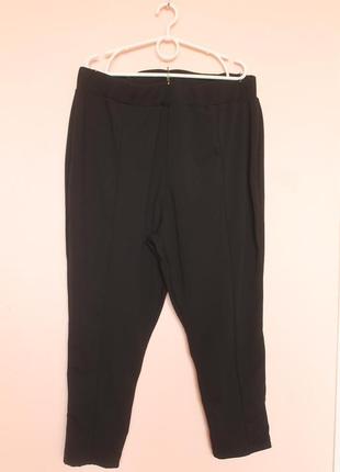 Черные легкие эластичные брюки, брюки классические трикотажные батал 54-58 р.2 фото