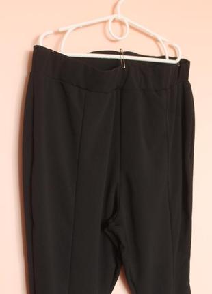 Черные легкие эластичные брюки, брюки классические трикотажные батал 54-58 р.3 фото