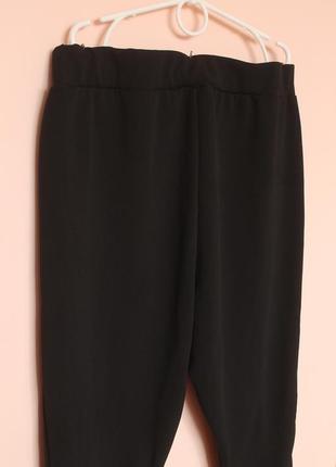 Черные легкие эластичные брюки, брюки классические трикотажные батал 54-58 р.5 фото