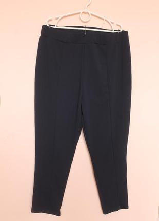 Черные легкие эластичные брюки, брюки классические трикотажные батал 54-58 р.7 фото