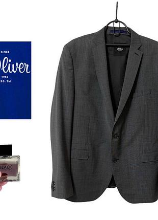 ☑️🟦мужской серый пиджак приталенный grey jacket s.oliver 😎🤙