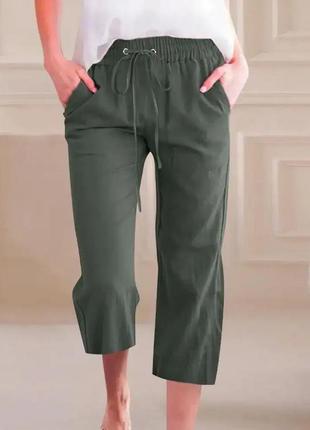 Кюлоты брюк укороченные летние брюки1 фото