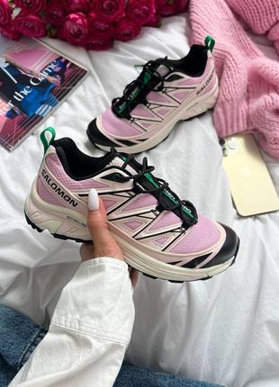 Крутые женские кроссовки salomon xt-6 adv cradle pink розовые