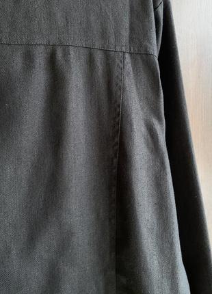 Рубашка пиджак из конопли от эко бренда черный оверсайз7 фото
