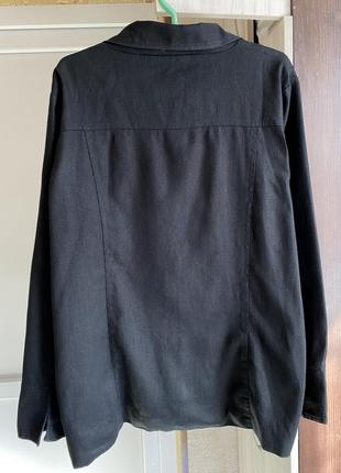 Рубашка пиджак из конопли от эко бренда черный оверсайз5 фото