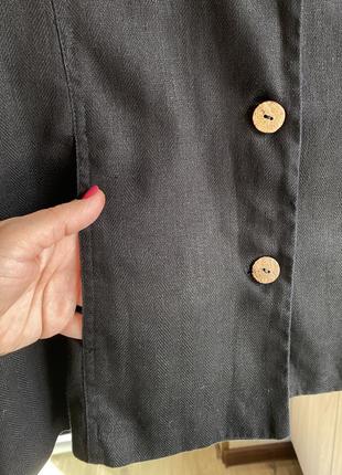 Рубашка пиджак из конопли от эко бренда черный оверсайз6 фото