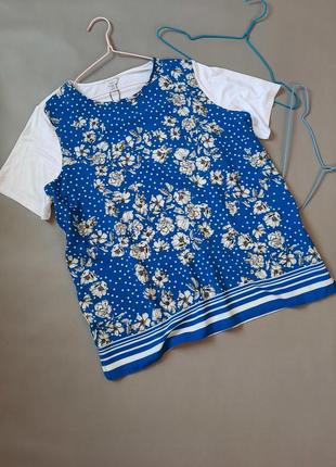 Яркая женская блуза топ короткий рукав №6081 фото