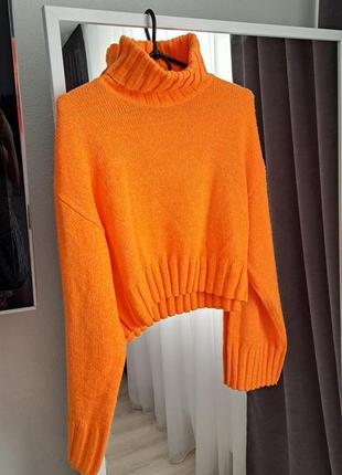 Оранжевый яркий свитер h&amp;m 3