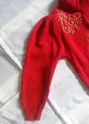 Червоний светр, фабричний2 фото
