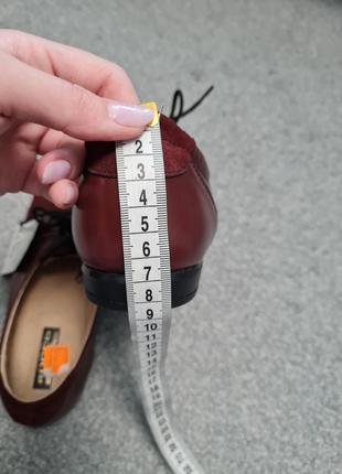 Бордові замшеві туфлі броги жіночі8 фото