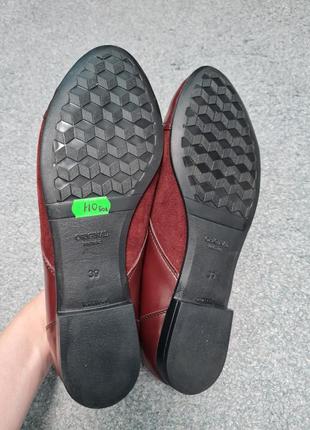 Бордові замшеві туфлі броги жіночі3 фото