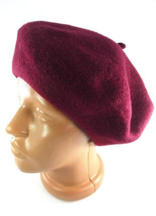 Берет фетровый теплый осенний зимний французский шерстяной женские мужские шапки берет разные цвета2 фото
