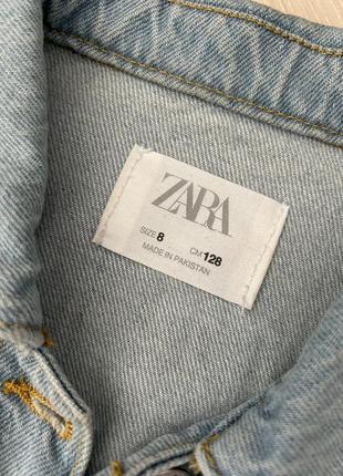 Джинсовая куртка zara на девочку 7-8 лет4 фото