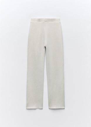 Сірі штани zara basic, широкі штани з талією на резинці, джогери zara2 фото