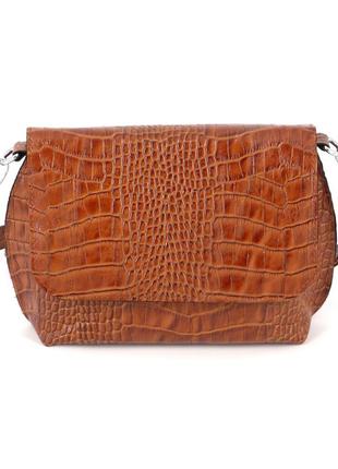 Шкіряна сумка з неймовірним тисненням кайман
