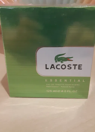 Lacoste essential мужская туалетная вода 125 ml лакоста эссеншиал lacoste зеленый парфюм духи2 фото