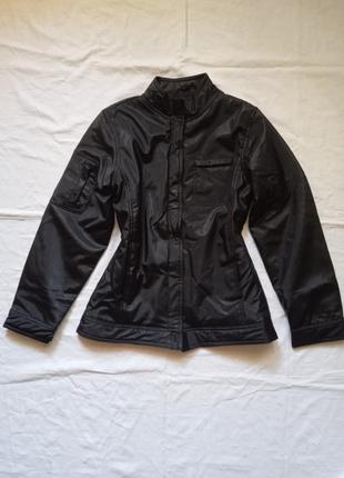 Куртка жіноча базова весна демісезон курточка весняна укорочена приталена чорна трендова балонка балонова s m