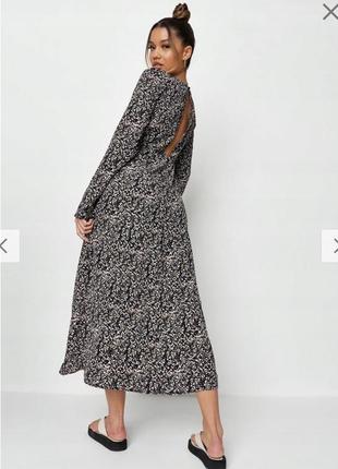 Актуальна сукня міді з розрізами в квітковий принт missguided4 фото