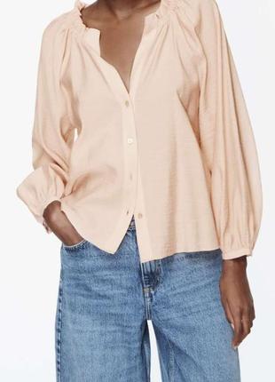 Zara блуза пудрова s оверсайз2 фото
