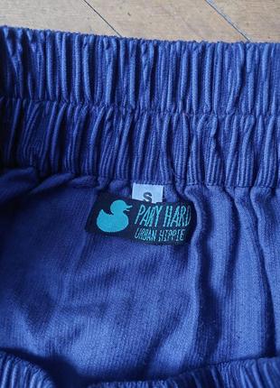 Синяя вельветовая мини юбка party hard3 фото