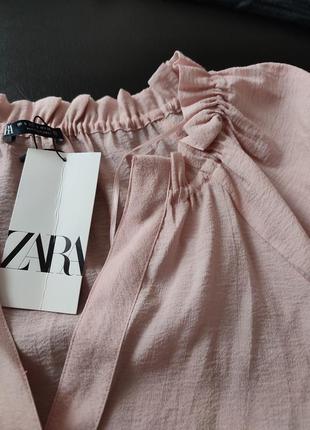 Zara блуза пудрова s оверсайз4 фото