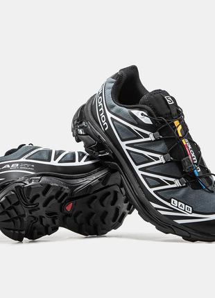 Мужские кроссовки саломон хт-6 чёрные / salomon xt- 6 soft ground3 фото