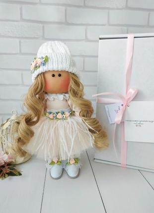 Інтер'єрна текстильна лялька ручної роботи кукла подарунок декор4 фото