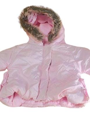 Куртка пудрового кольору для дівчинки 3-6 місяців, куртка пудрового цвета для девочки 3-6 месяцев