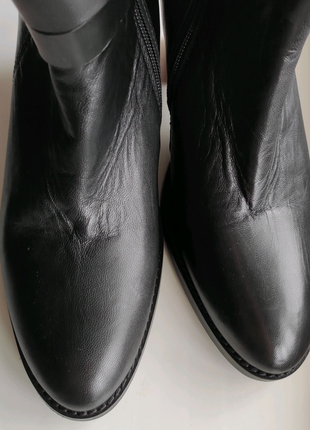 Чорні черевики шкіряні чобітки на підборах ravel4 фото