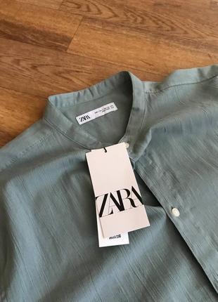 Рубашка с жатым эффектом zara (p. m-l)7 фото