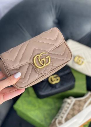 Брендова сумочка сумка в стилі gucci marmont gg micro