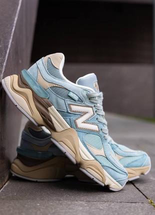 Женские кроссовки голубые new balance 9060 blue haze