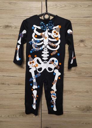 Детский костюм скелет на 1,5-2, 1-2 года на хеллоуин